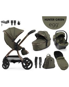 egg3® dječja kolica 9u1 - Hunter Green